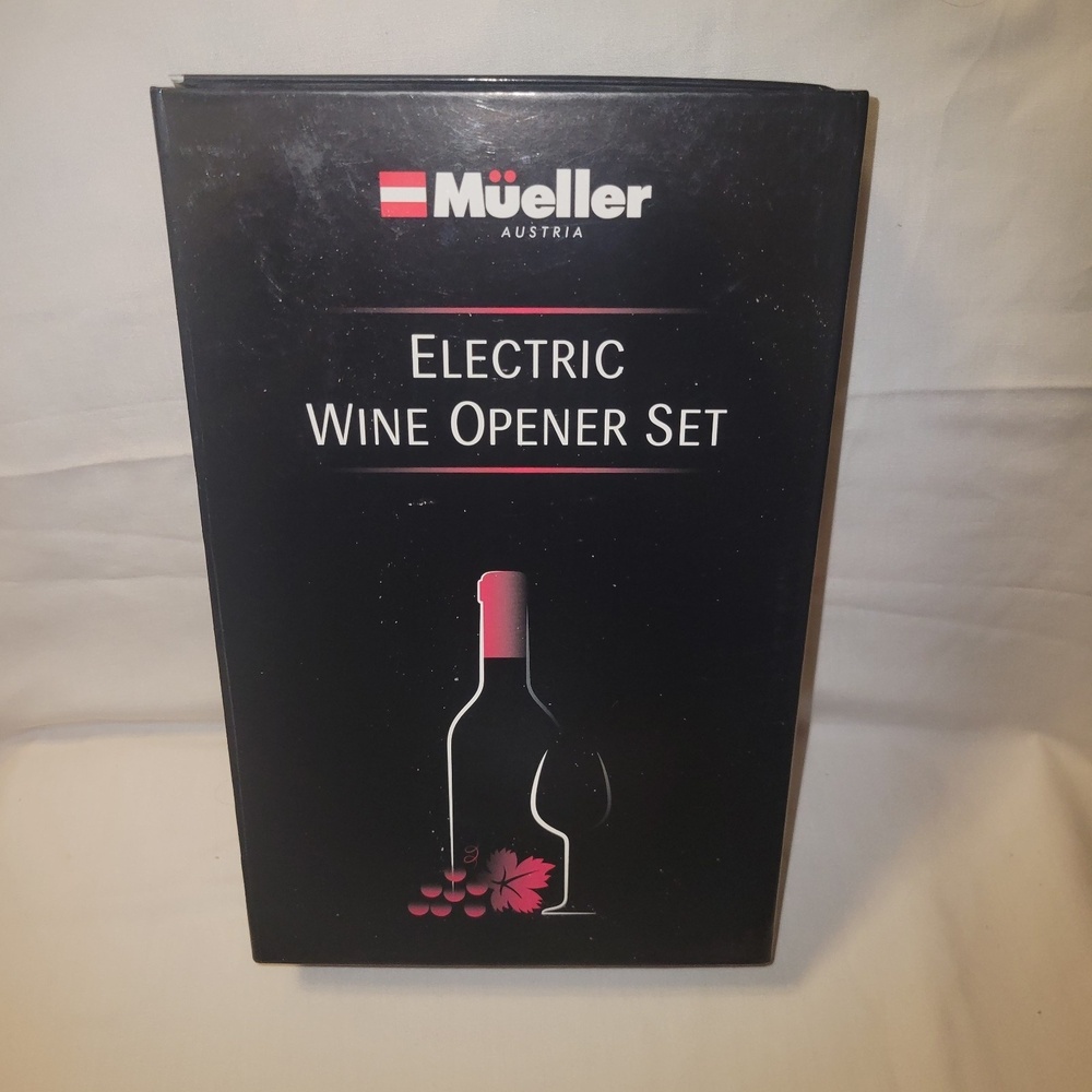Mueller Electric Wine Opener Set Rechargeable Corkscrew with Accessories